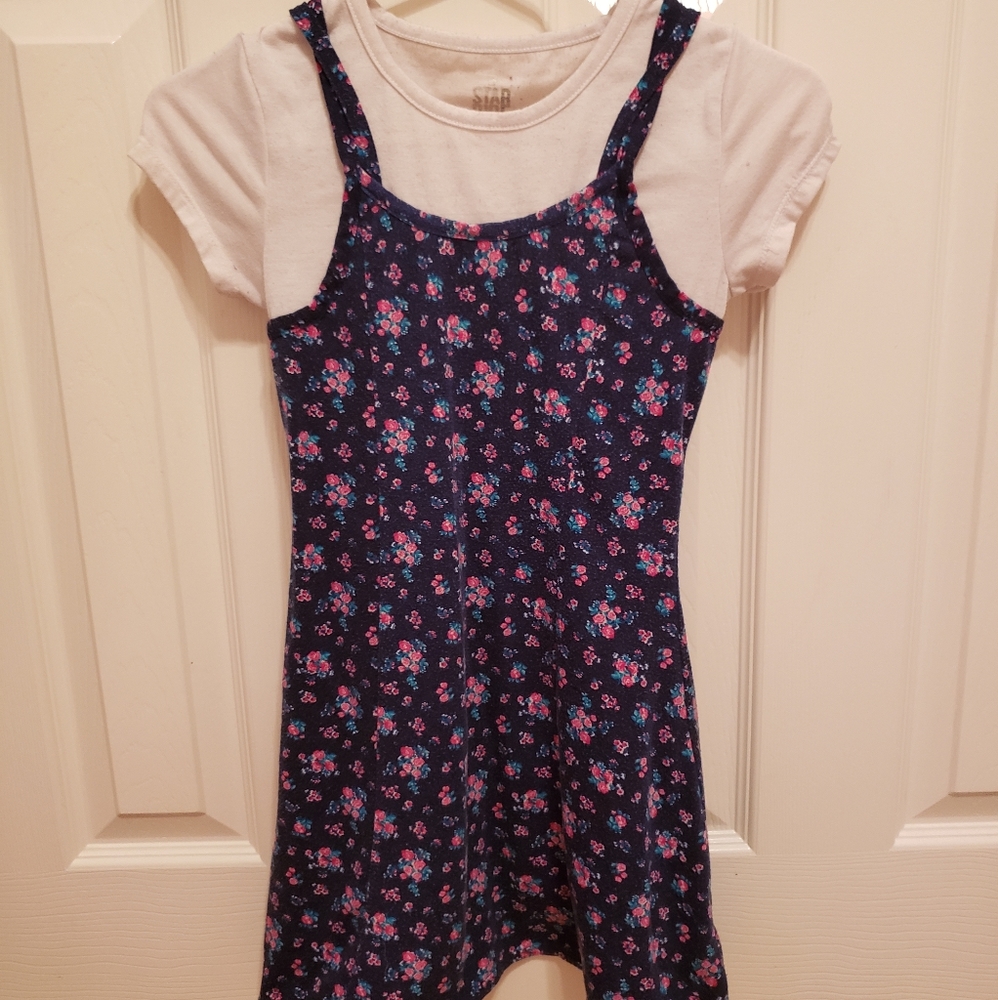 Blue floral dress